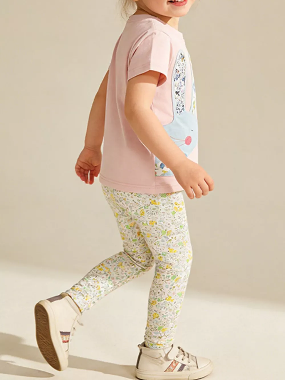 Children's Floral Bunny Top & Pants Set, image 3