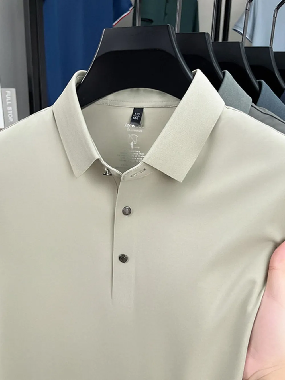 Men's Plus Size Button Detail Short Sleeve Polo, image 2