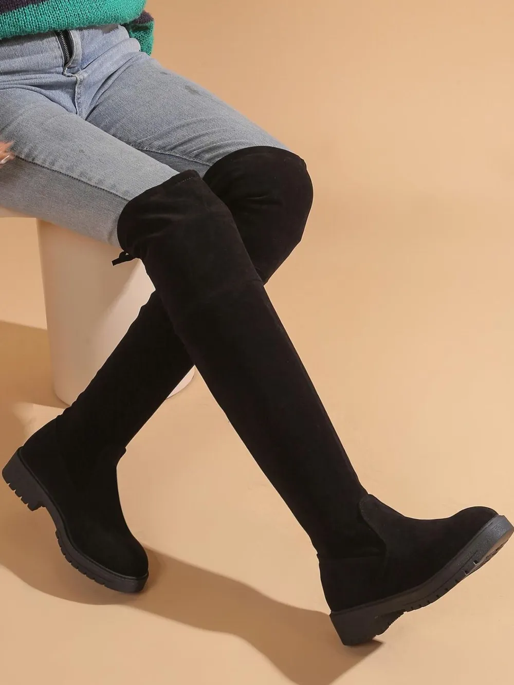 Over-the-Knee Block Heel Boots, image 4