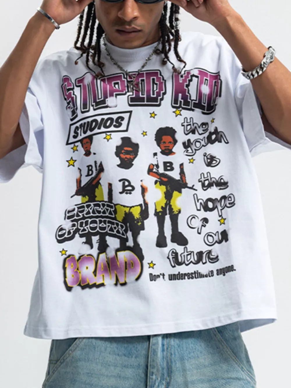 Men's Graphic Round Neck Short Sleeve T-Shirt, image 2