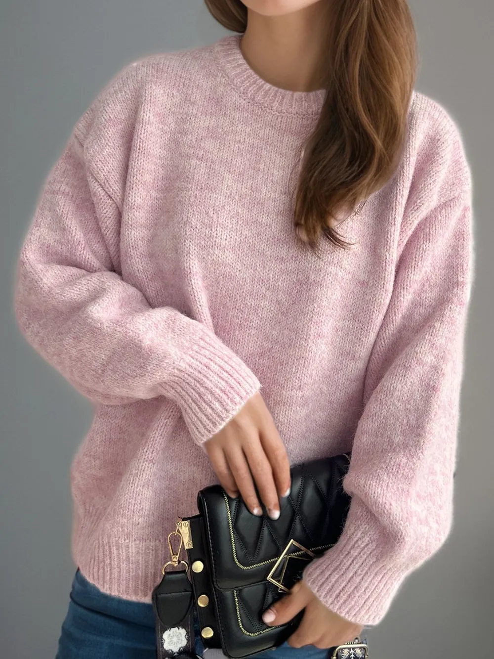 Round Neck Long Sleeve Sweater, image 7