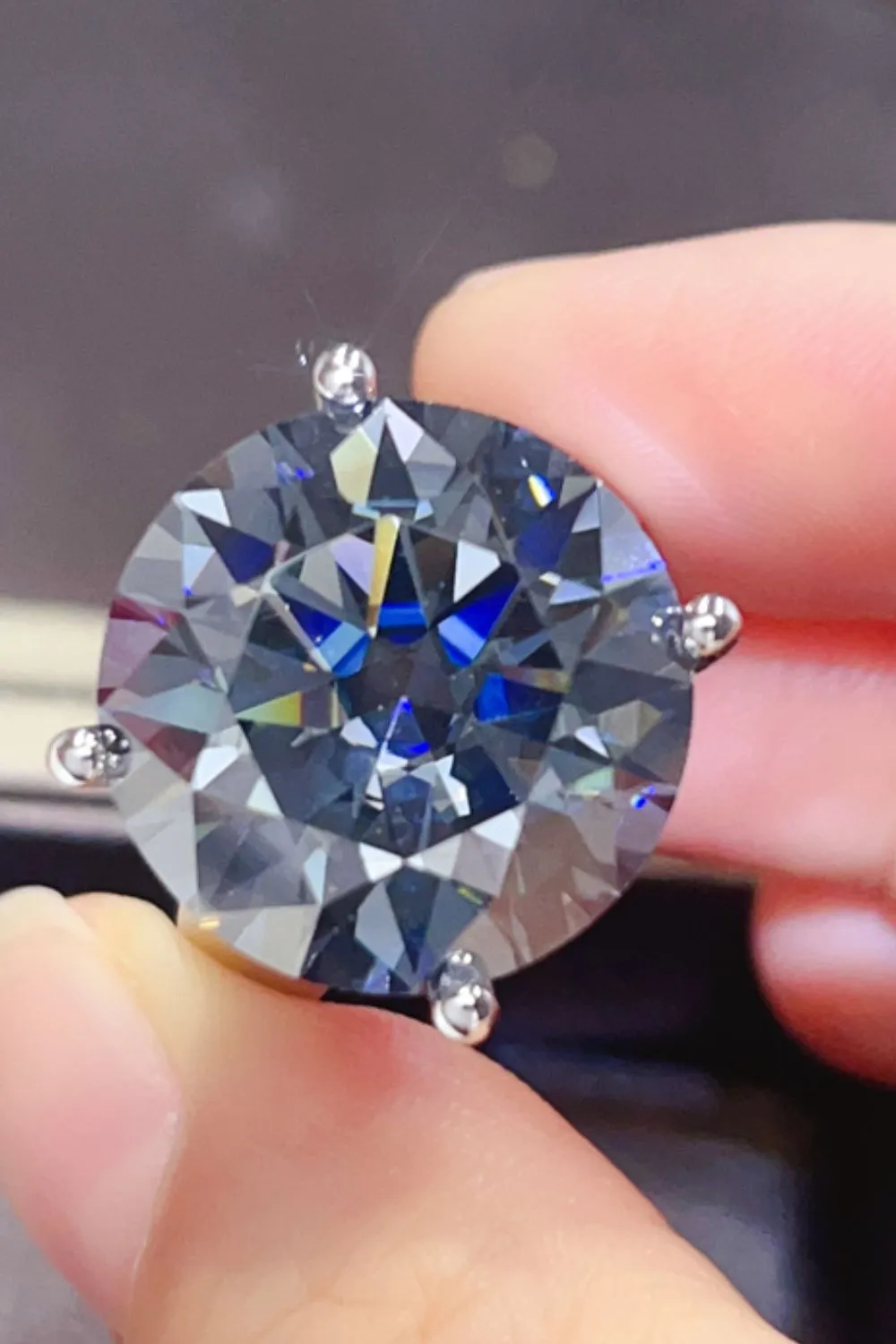 20 Carat Moissanite 925 Sterling Silver Ring, image 4