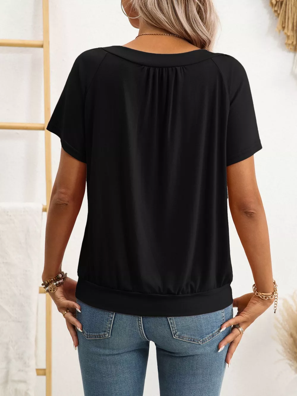 V-Neck Short SleeveT-Shirt, image 8