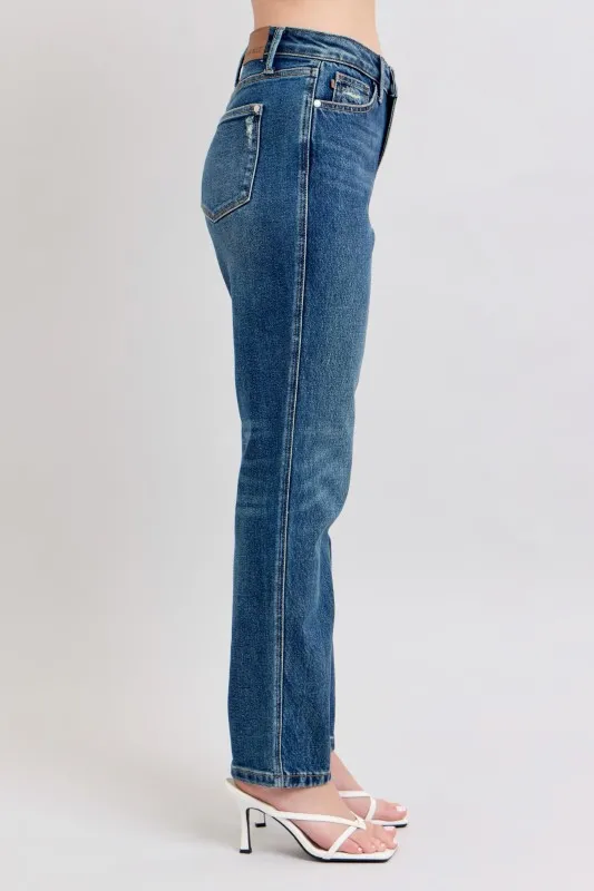 Full Size High Waisted Rigid Magic Non-destroy Straight Leg Jeans Plus Size, image 6