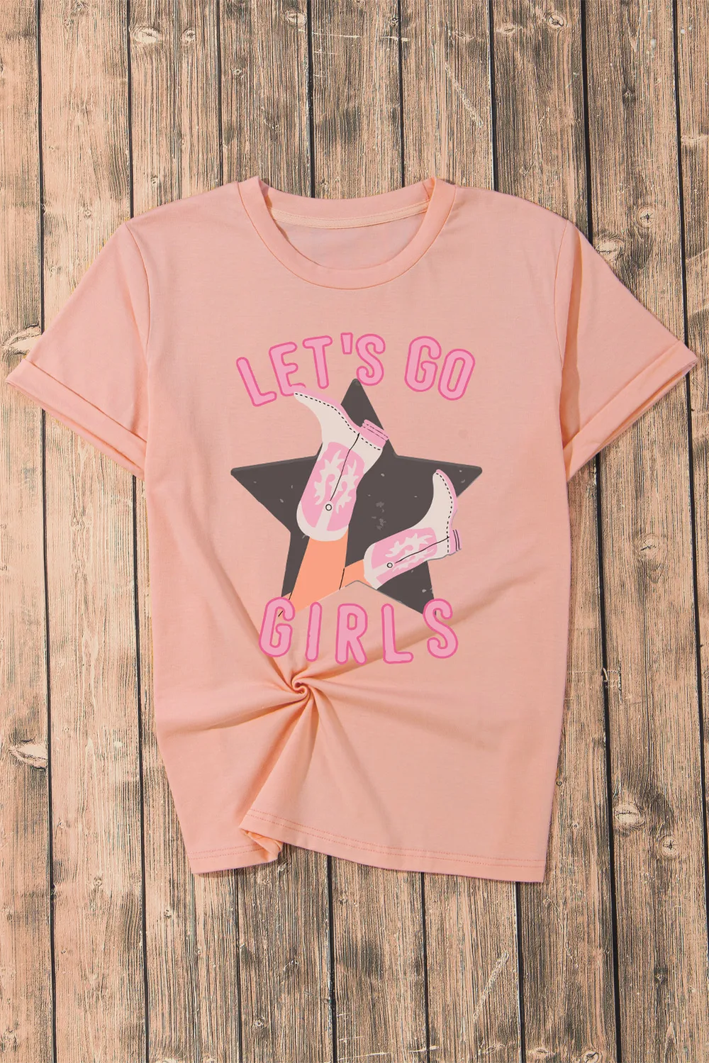 Graphic Round Neck Short Sleeve T-Shirt, image 4