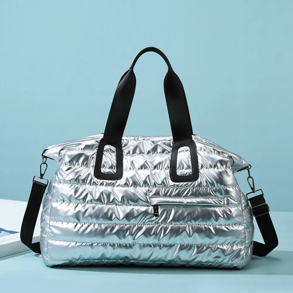 Quilted Nylon Oversize Travel Bag, image 7