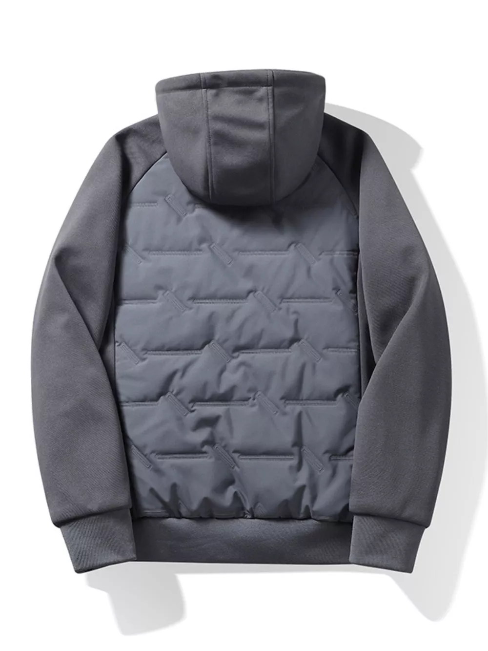 Men's Plus Size Hooded Padded Front Zip-Up Jacket, image 3