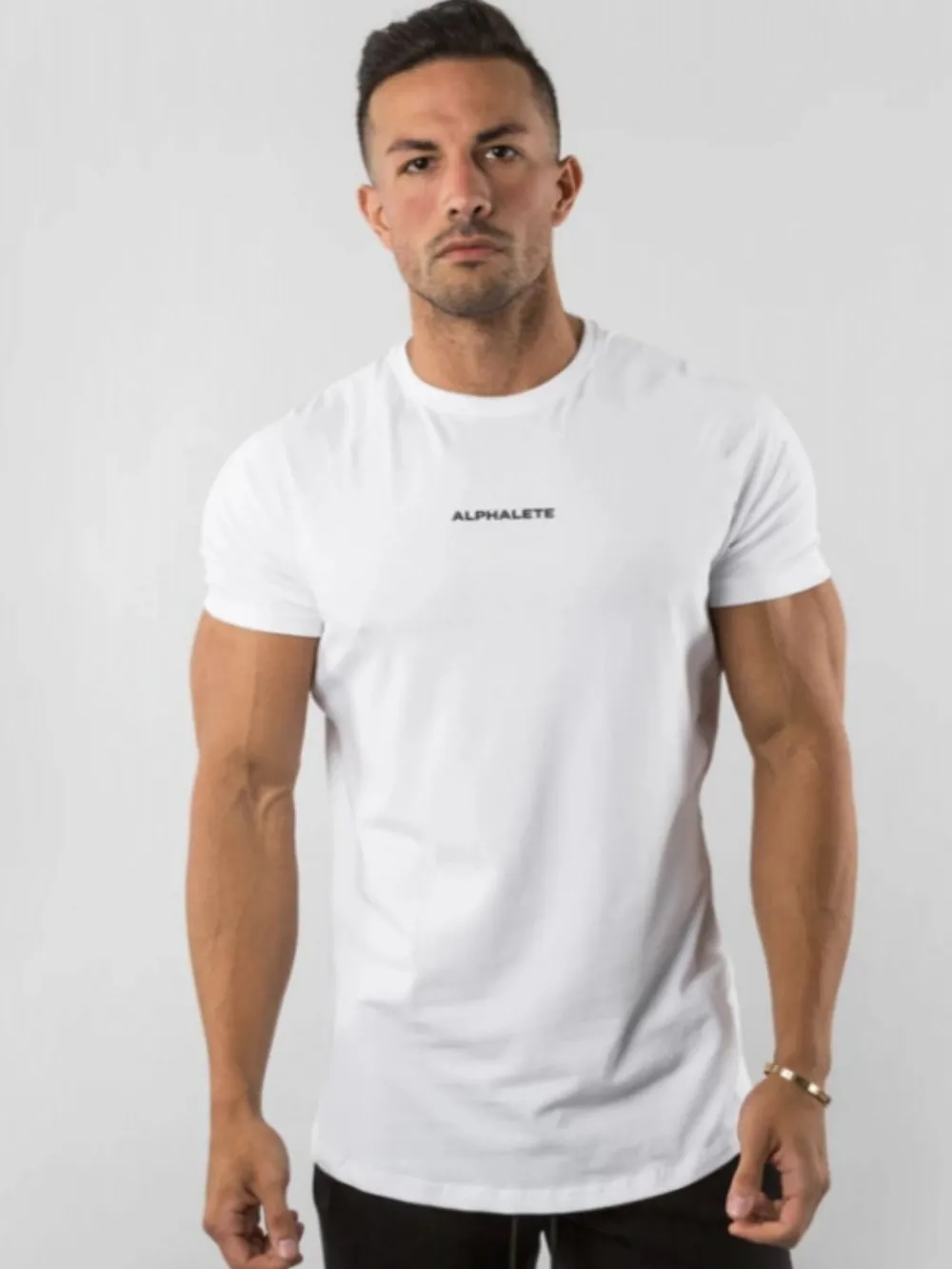 Men's Plus Size Letter Round Neck Short Sleeve T-Shirt, image 5