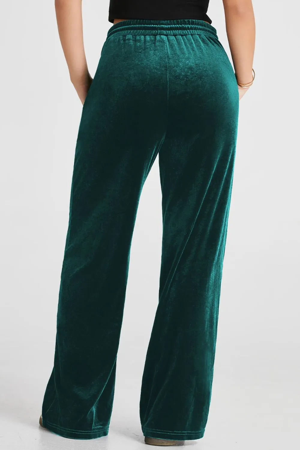 Drawstring Waist Wide Leg Active Pants, image 7
