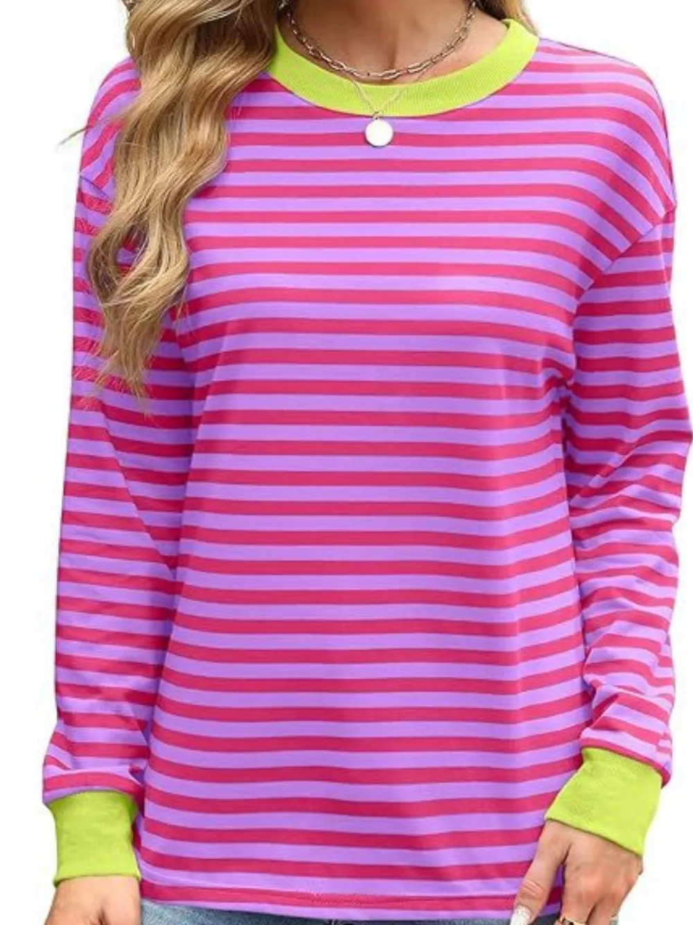 Striped Long Sleeve Casual T-Shirt, image 21