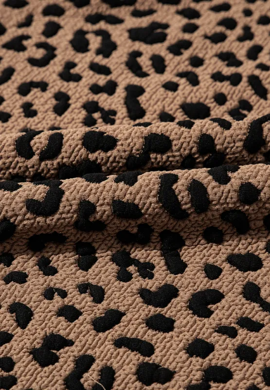 Leopard Johnny Collar Sleeveless Mini Dress, image 8