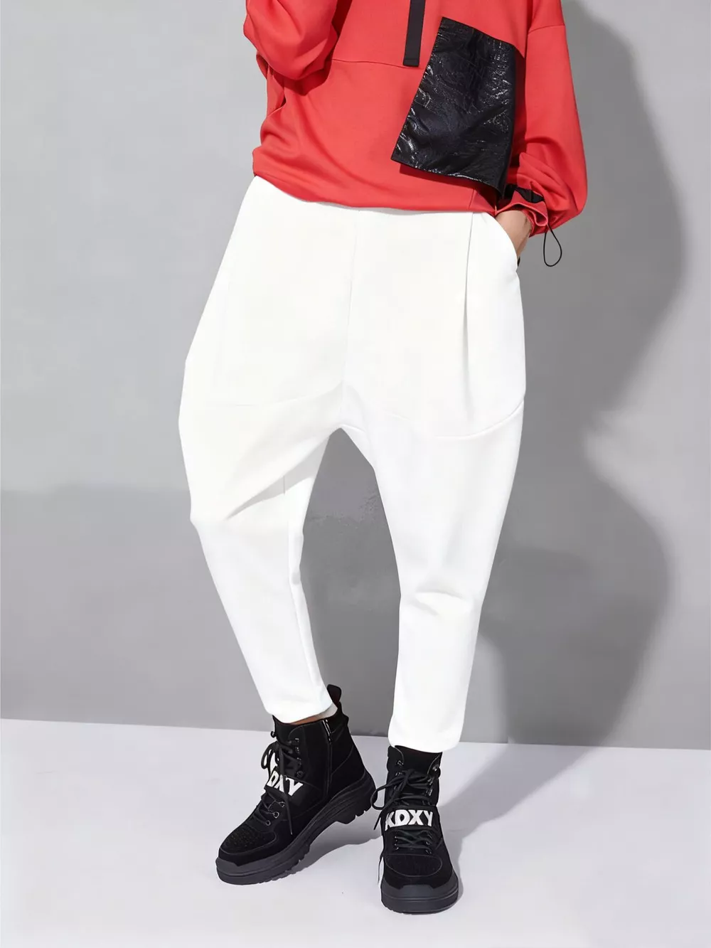 Loose Fit Harem Pants with Pockets, image 12