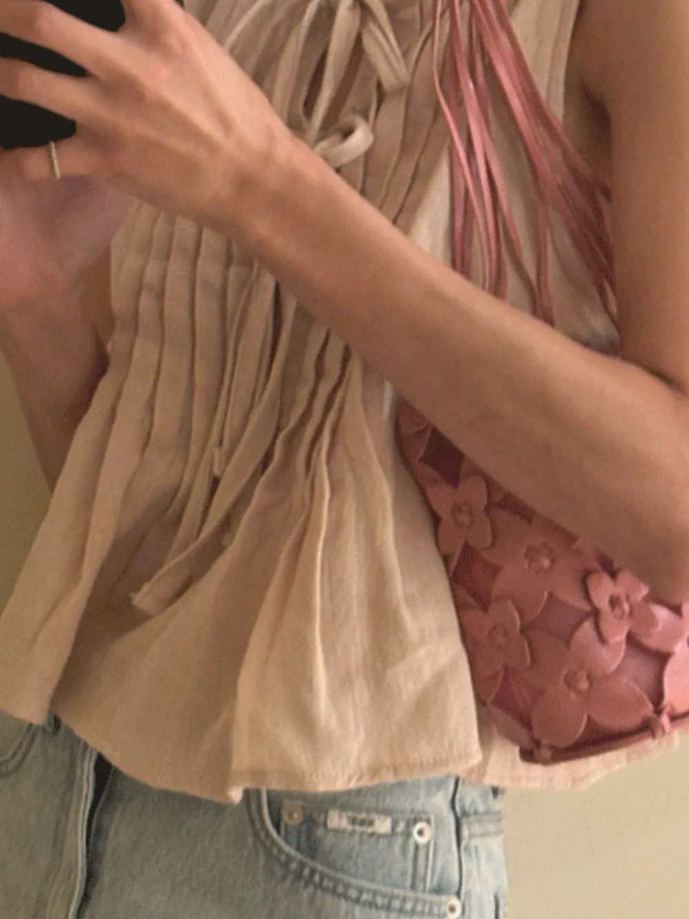 Tie-Front Sleeveless Summer Blouse, image 8