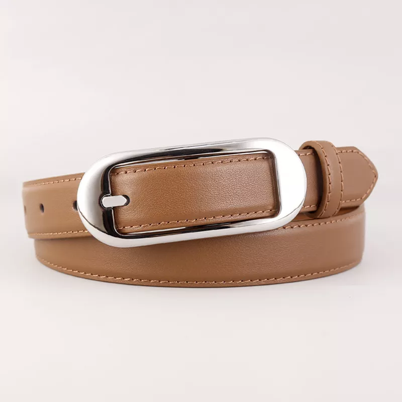 Leather Skinny Belt with Buckle, image 6