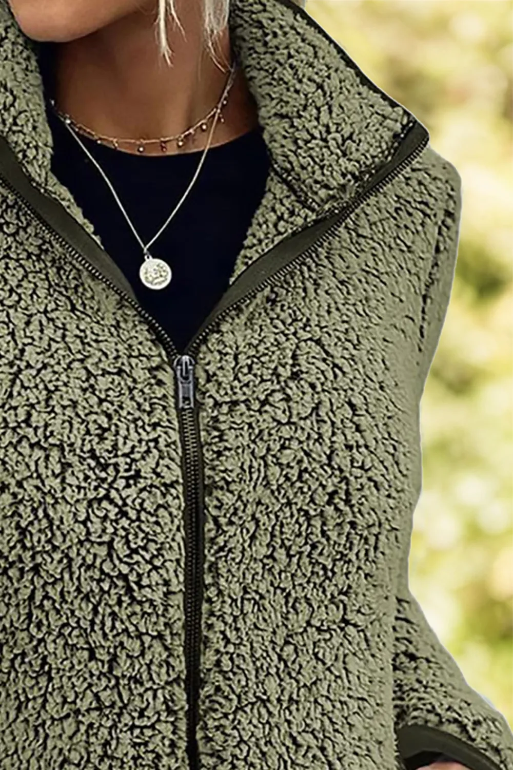 Pocketed Zip Up Turtleneck Jacket, image 18