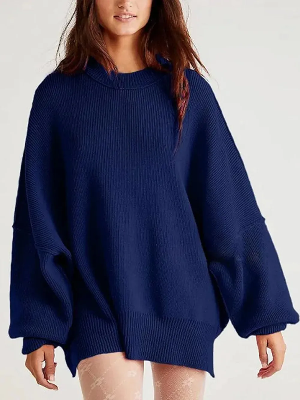 Round Neck Long Sleeve Sweater, image 2