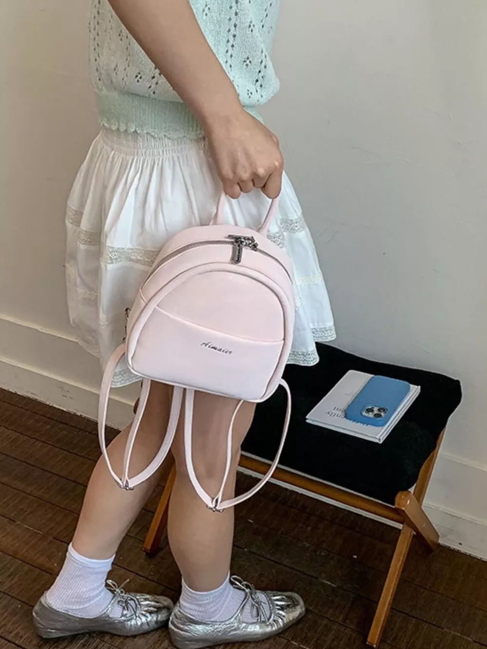 Adjustable Strap Mini Backpack Bag, image 9
