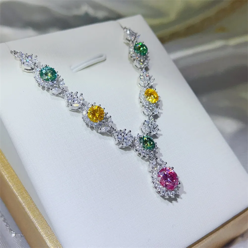 3.5 Carat Moissanite 925 Sterling Silver Necklace, image 5