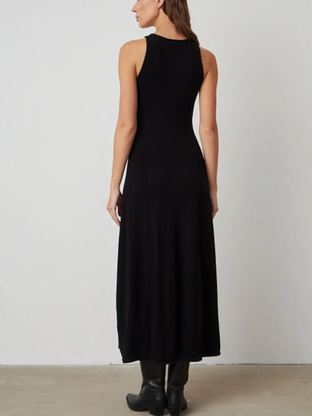 Side Slit Round Neck Sleeveless Dress, image 10