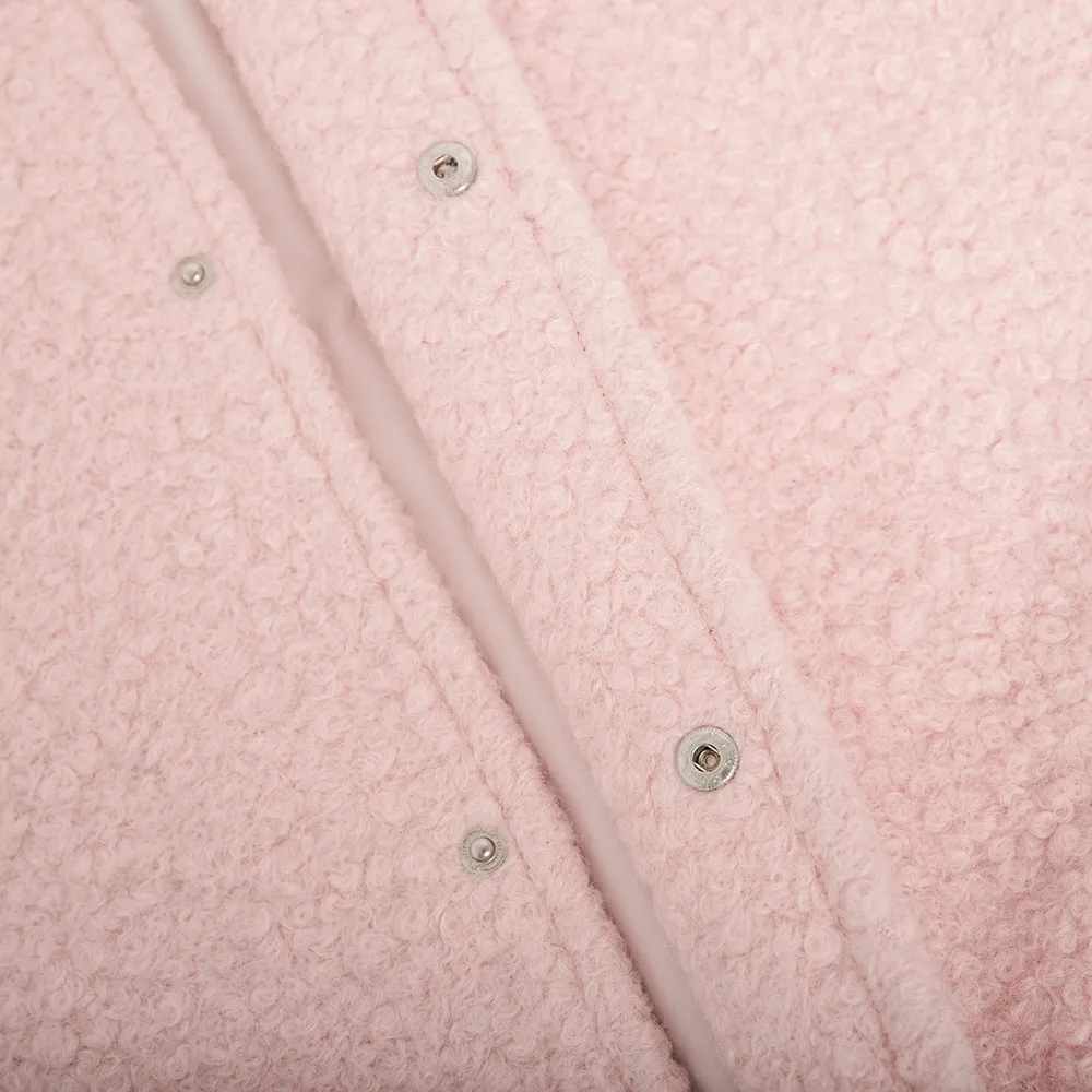 Plush Mock Neck Snap Down Jacket with Pockets, image 7