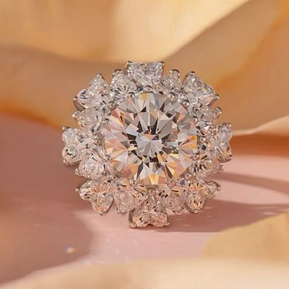 5 Carat 925 Sterling Silver Moissanite Ring, image 8