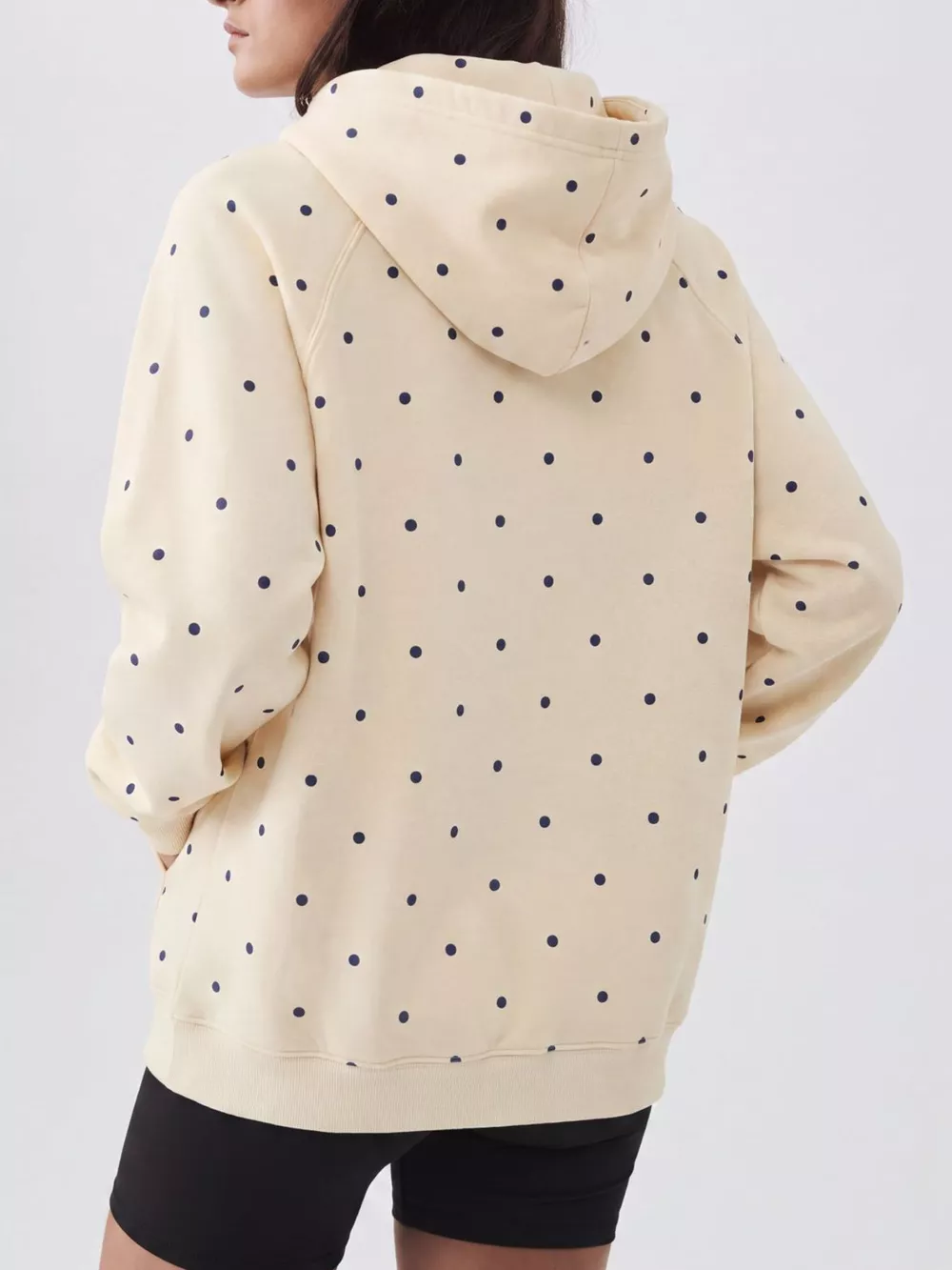 Polka Dot Raglan Sleeve Hoodie, image 2