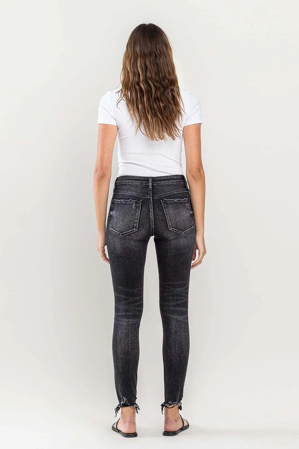 Raw Hem Cropped Skinny Jeans, image 11