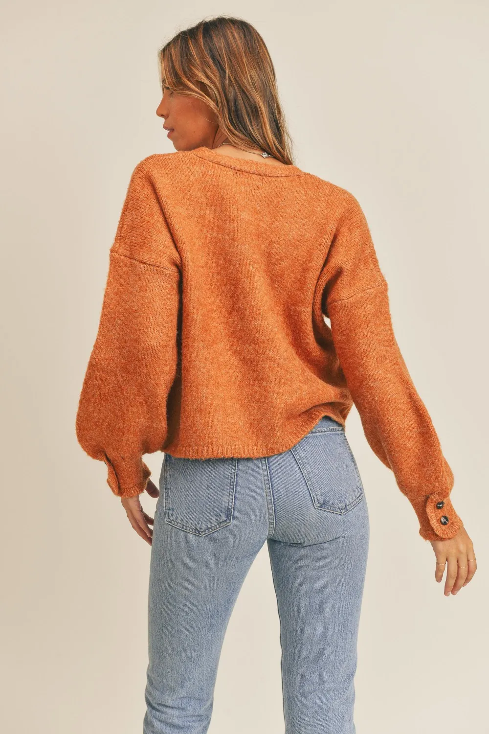 Long Sleeve Button Down Sweater Cardigan, image 2