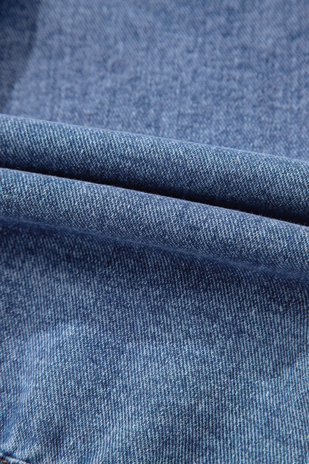 Button Up Cap Sleeve Denim Jacket, image 7