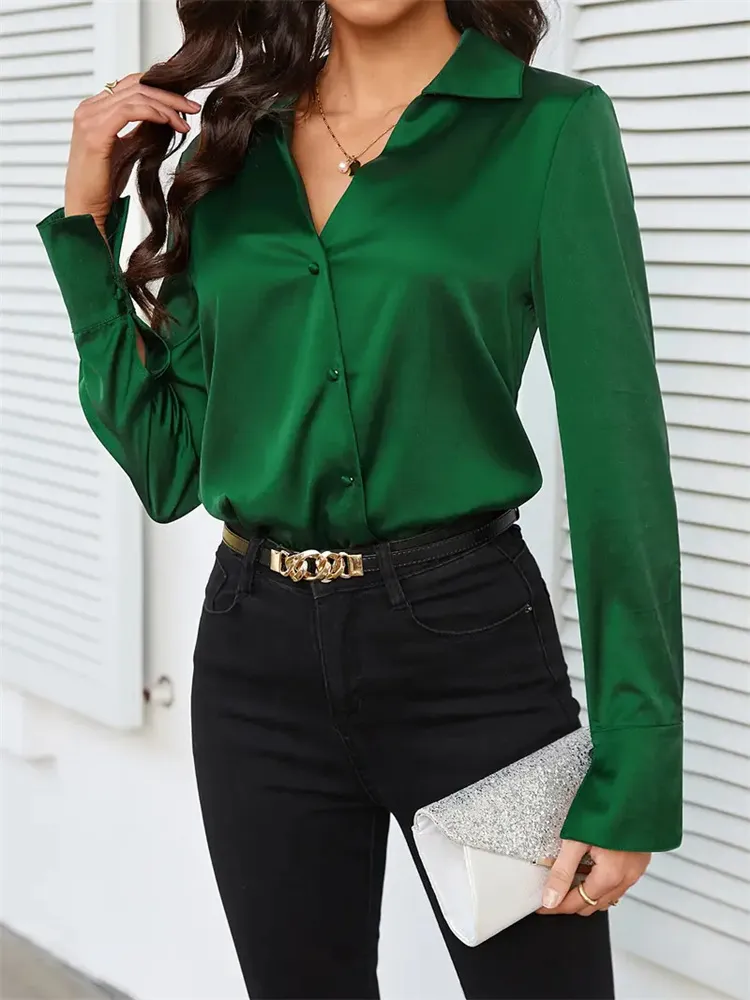 Button Up Collared Neck Long Sleeve Shirt, image 5