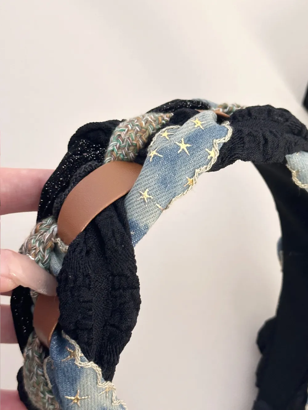 Denim Braided Wide Headband, image 5