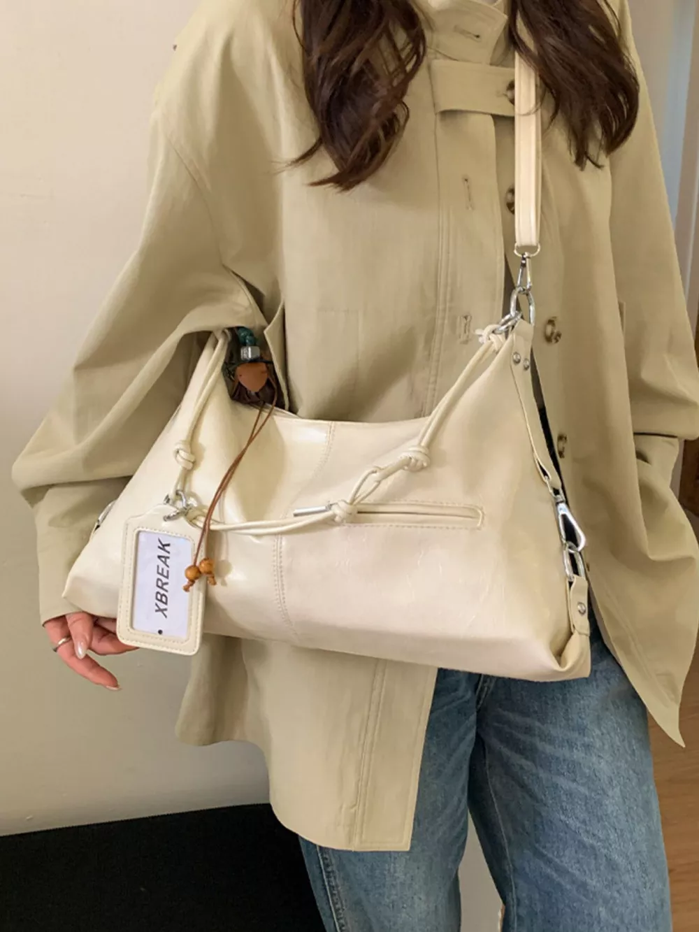 Vintage Style PU Leather Shoulder Bag, image 7