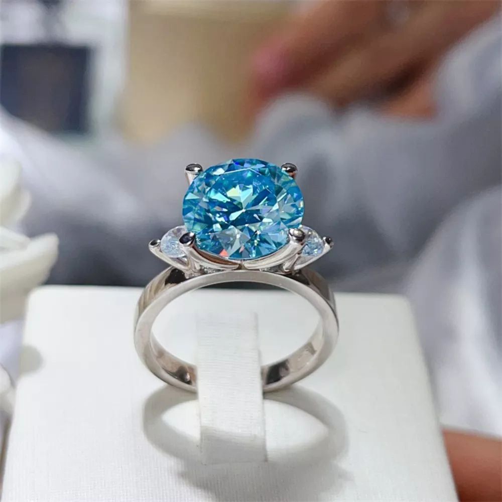 5 Carat Moissanite 925 Sterling Silver Ring, image 2