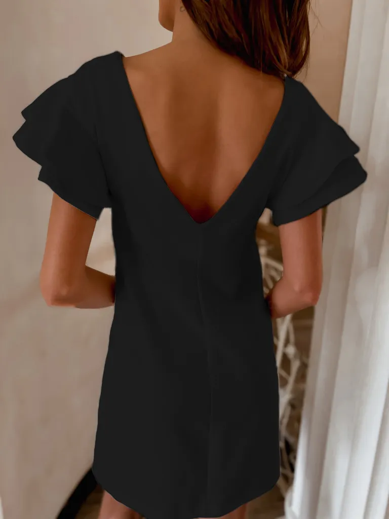 Ruffled Layered Short Sleeve Mini Dress, image 8