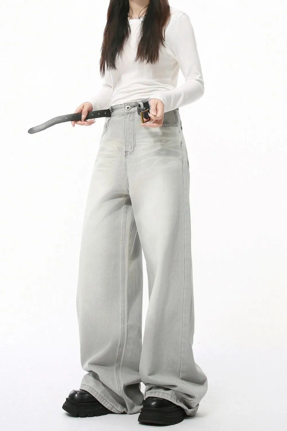 Wide Leg Jeans with Pockets, image 3