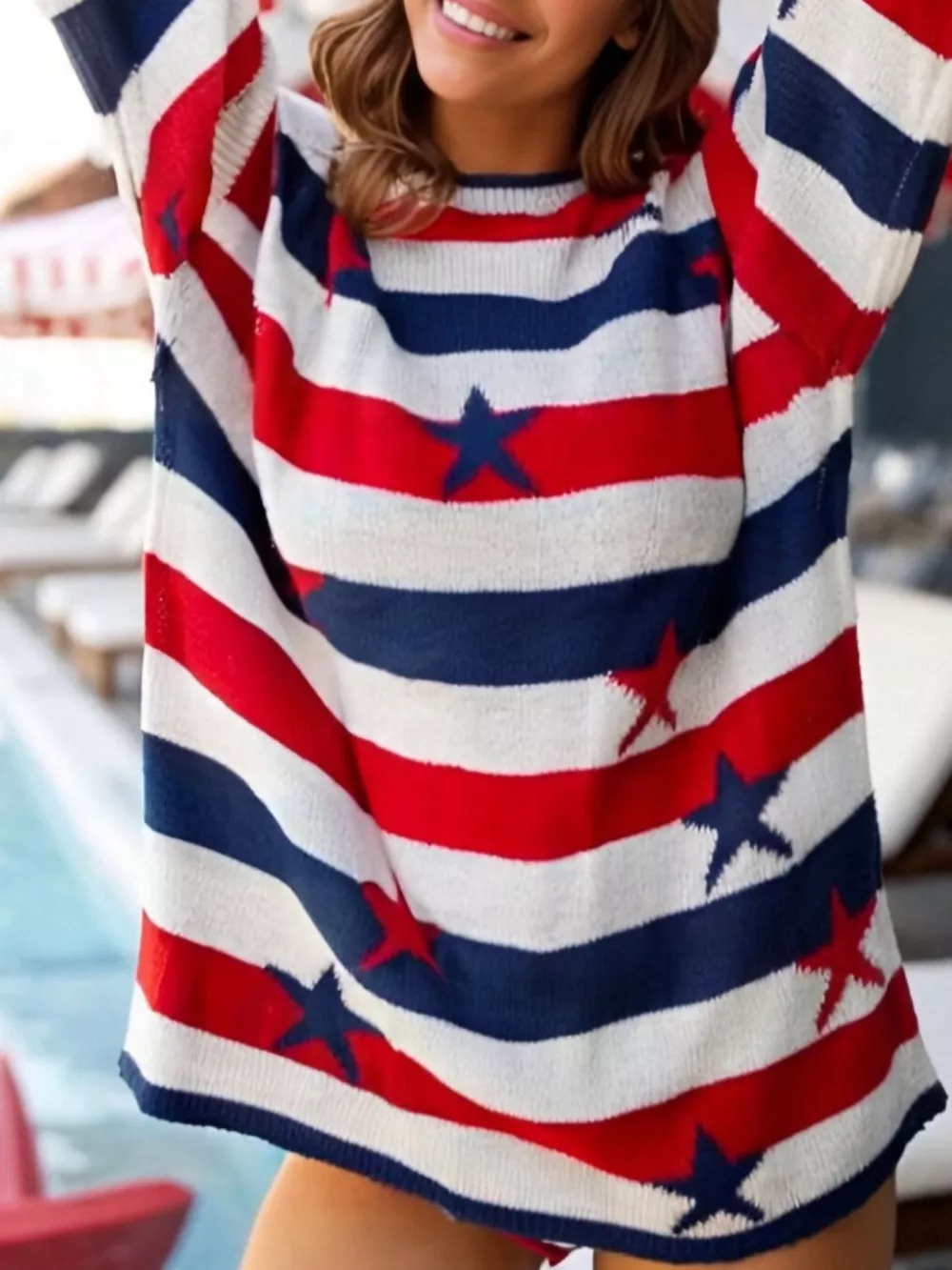 Stars and Stripes Long Sleeve Sweater, image 20