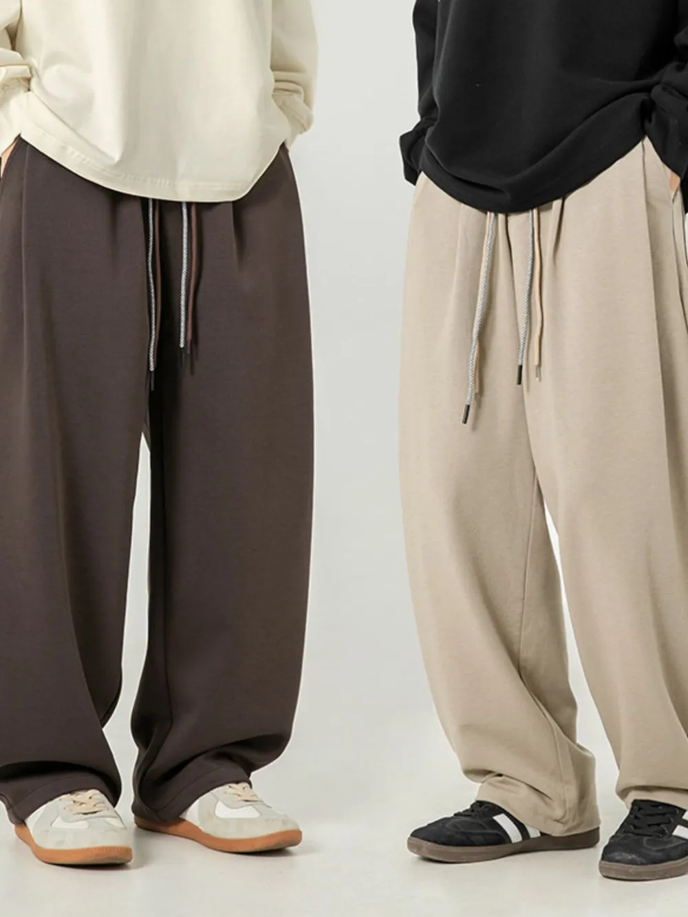 Men's Plus Size Drawstring Wide Leg Pants, image 2