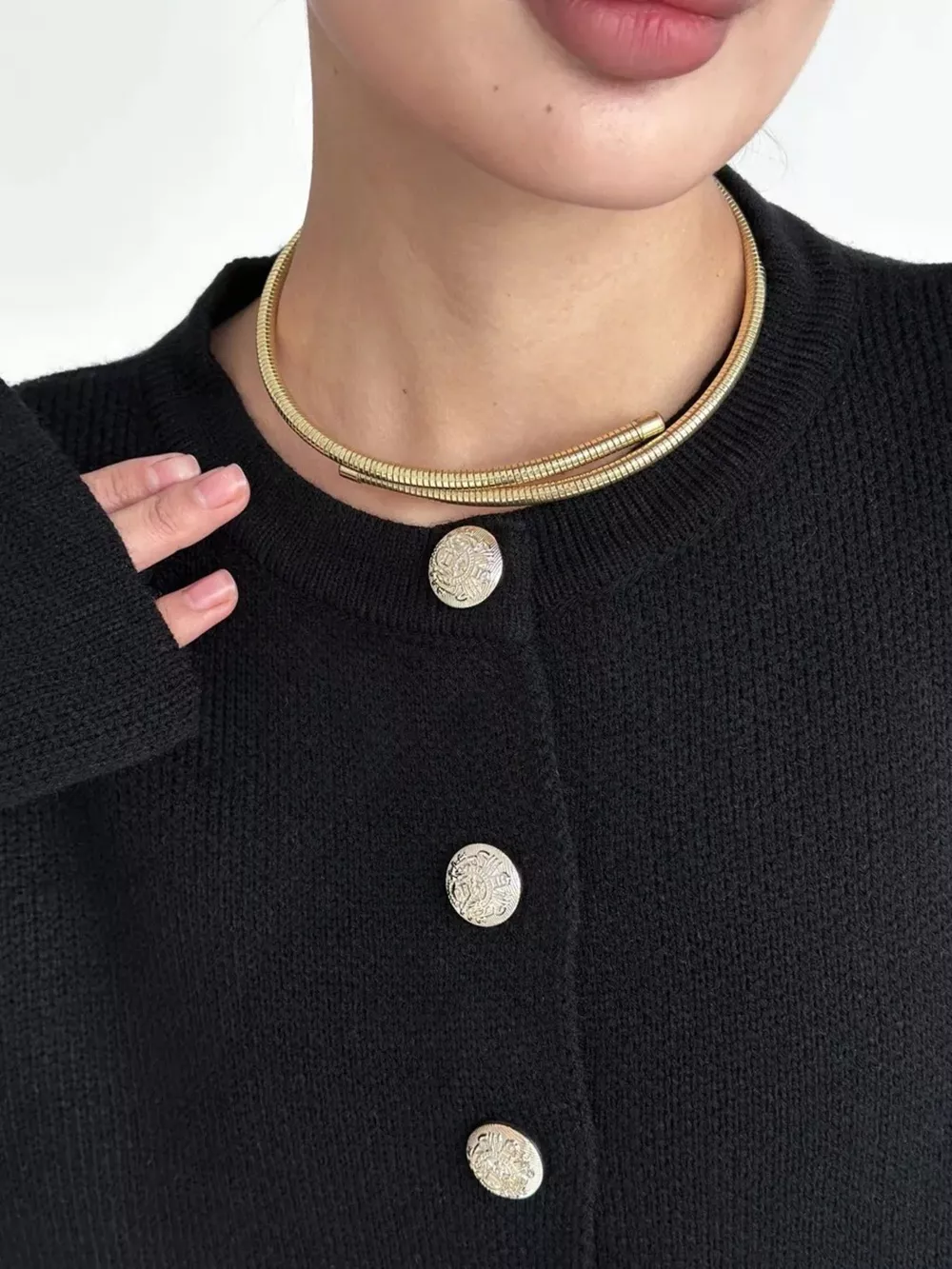 Crew-Neck Button Down Cardigan, image 19