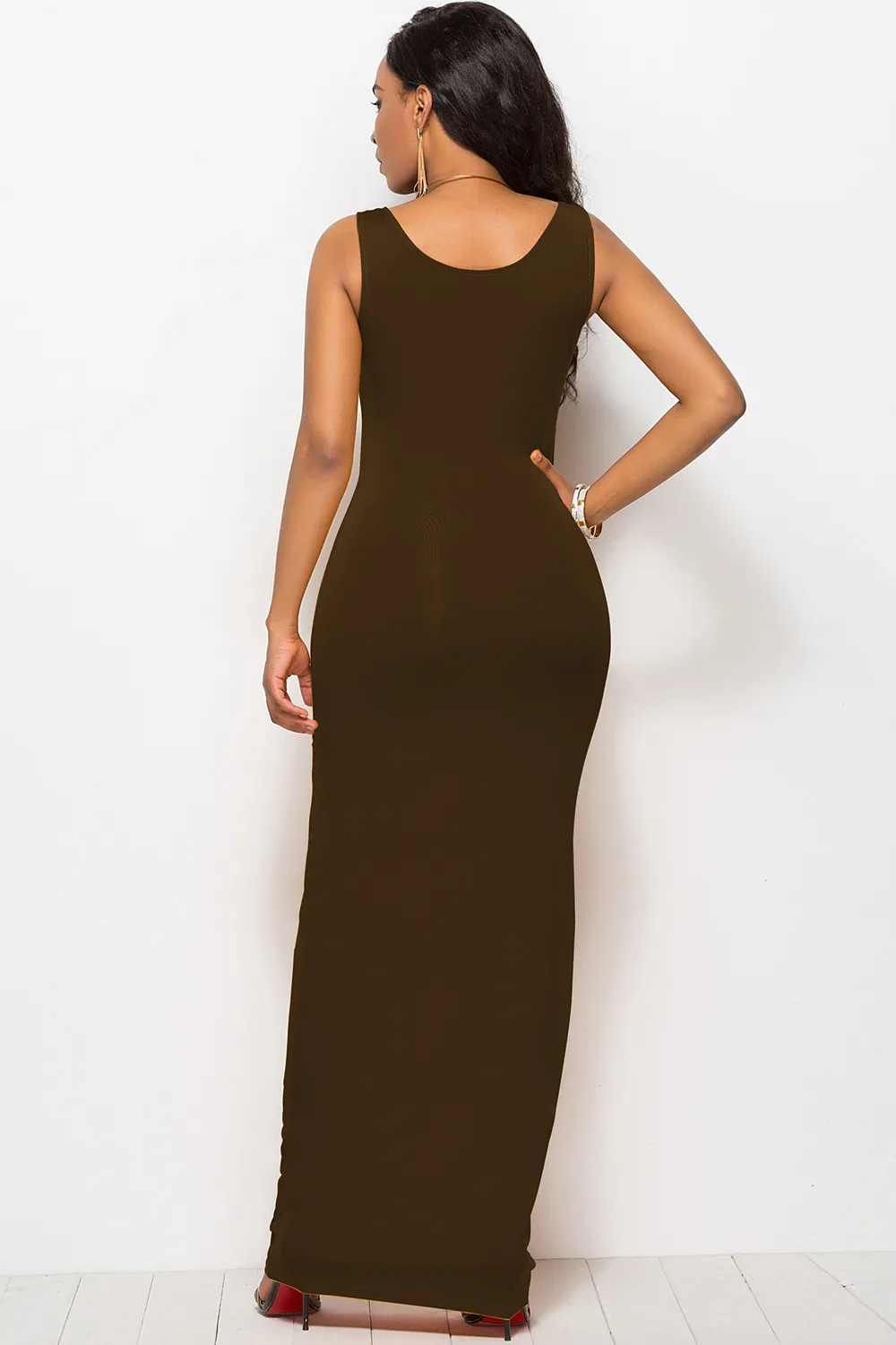 Scoop Neck Wide Strap Maxi Dress, image 26