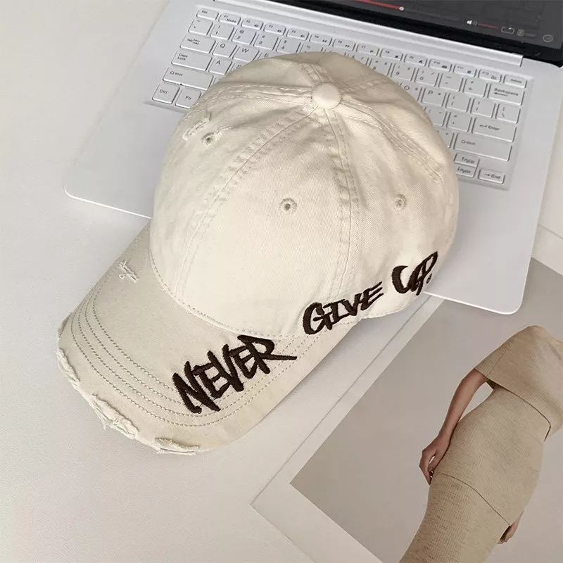 Distressed Embroidered Baseball Cap, image 3