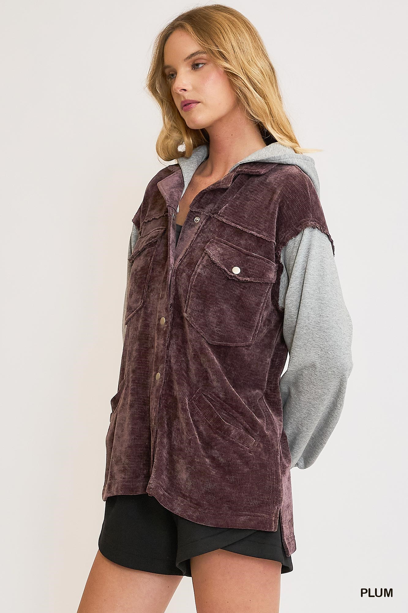 Contrast Hooded Chenille Jacket, image 3