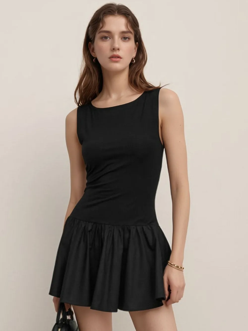 Sleeveless Ruched Mini Tank Dress, image 7