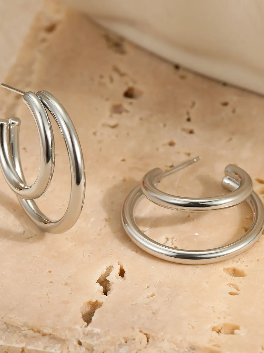 Stainless Steel Hoop Earrings, image 4