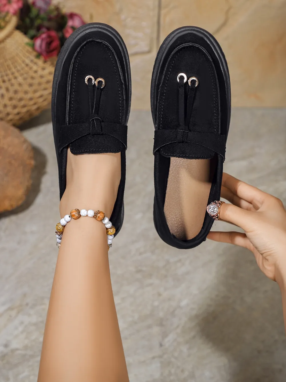 Round Toe Flat Slip-Ons, image 3