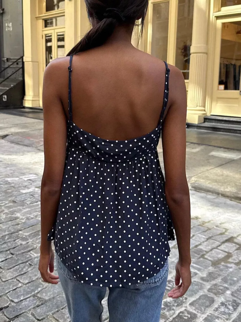 Polka Dot V-Neck Flowy Cami, image 10