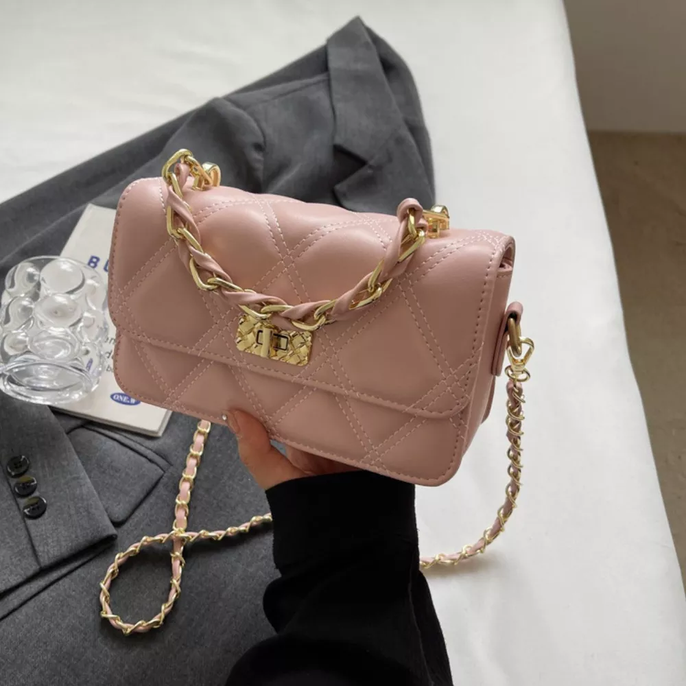 Quilted Chain Strap Crossbody Bag, image 2