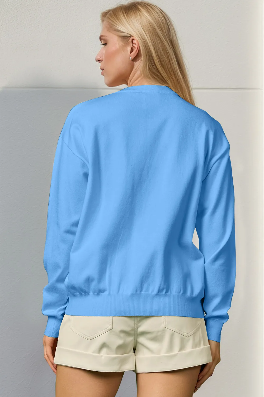 Full Size Sequin Nutcracker Long Sleeve Sweater, image 5