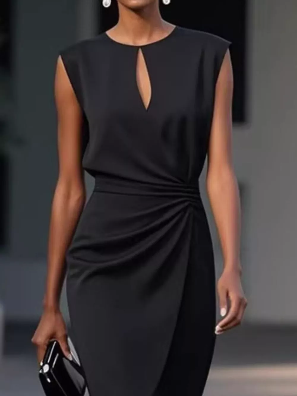 Ruched Waist Sleeveless Dress, image 8