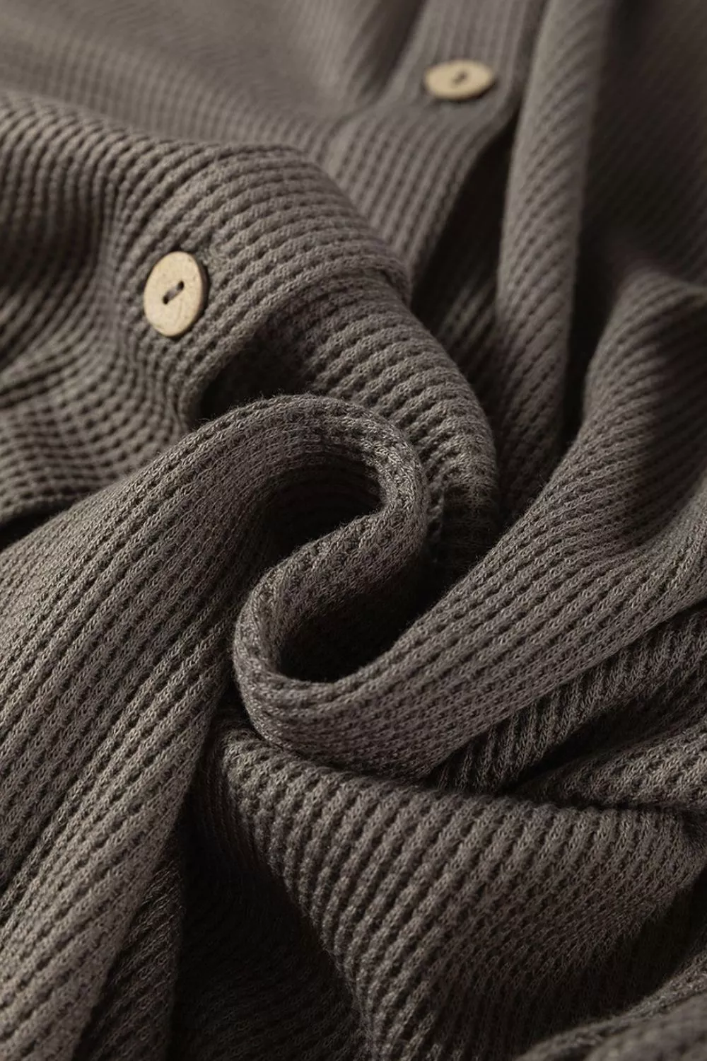Waffle Knit Shirt Tunic Dress, image 8