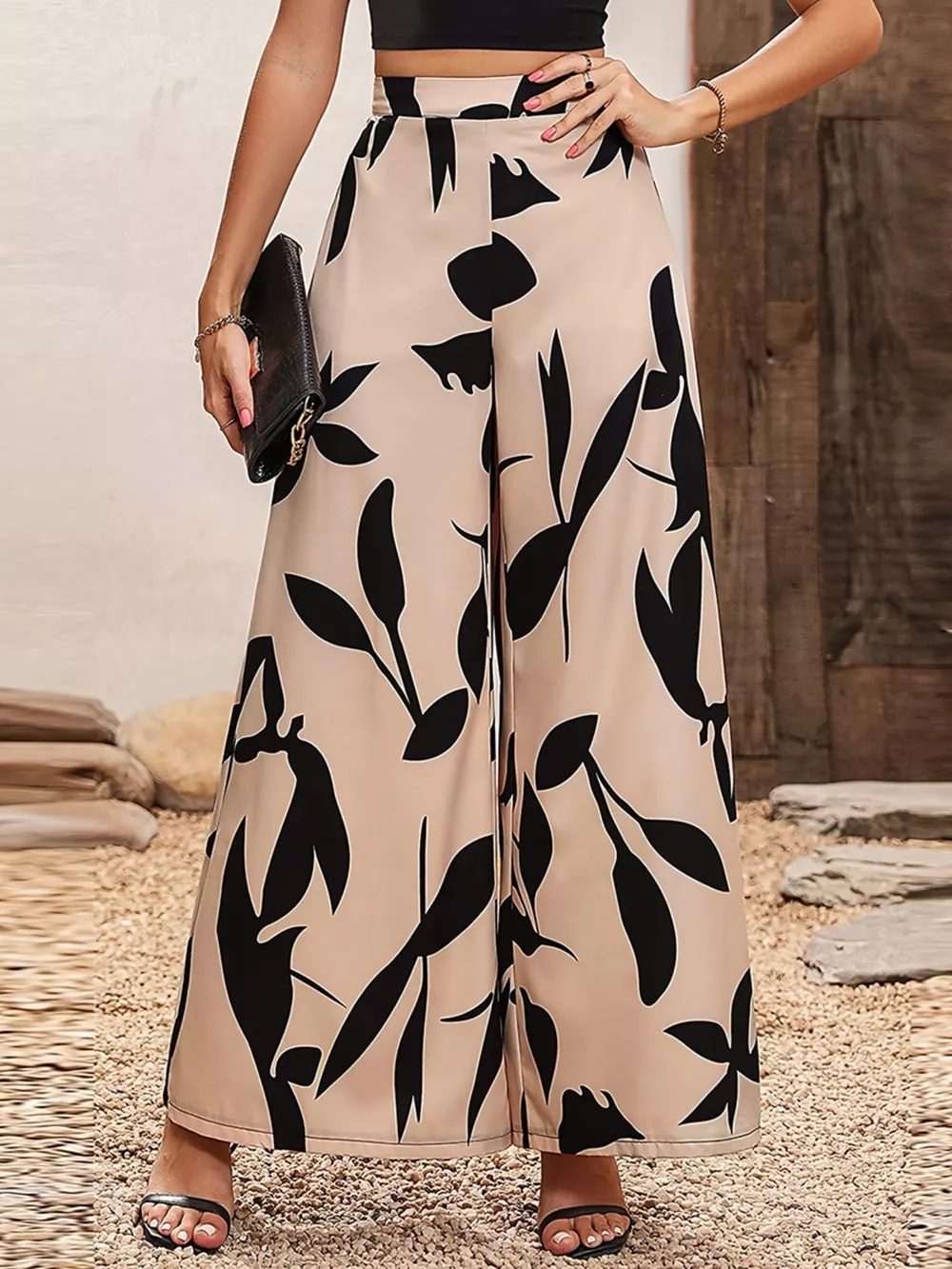 Printed Wide Leg Pants, image 5